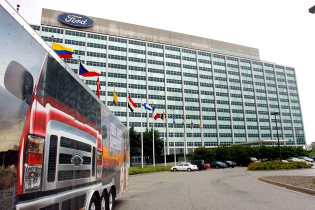 Brand in hoofdkantoor van Ford